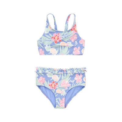 Roxy Tropical Story Crop Top Set Kız Çocuk Mavi Bikini