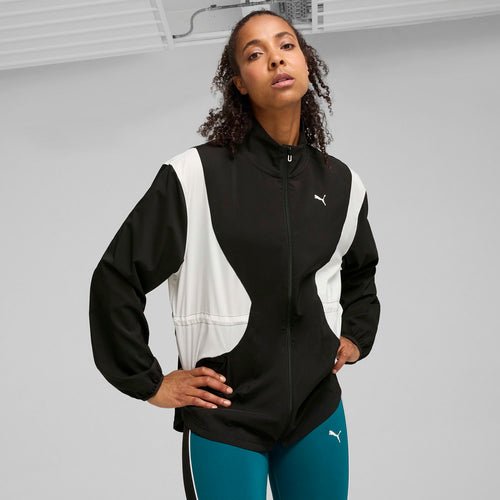 Puma Training Woven - Long Kadın Siyah Koşu Ceketi