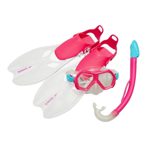 Speedo Dual Lens & Şnorkel Ve Palet Çocuk Seti - Pembe