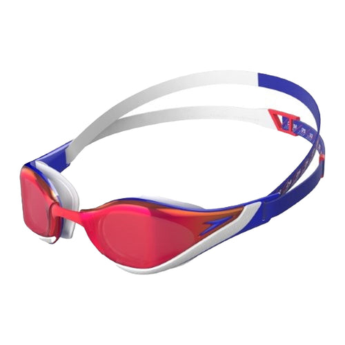 Speedo Fastskin Pure Focus Güzgü Üzgüçülük Eynəyi - Qırmızı/Mavi 