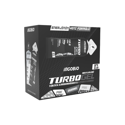 InGoBio TurboGel 1:0.8 Aromasız Kafeinli Enerji Jeli Kutu (15 Adet)