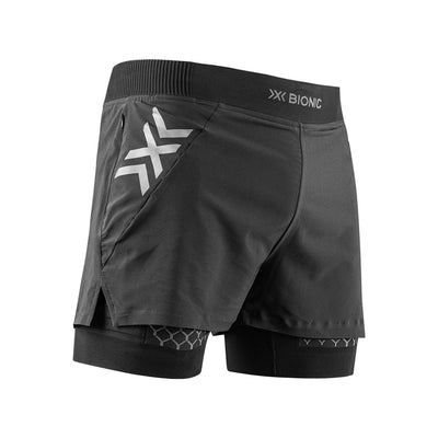 X-bionic Twyce Race 2in1 Shorts Erkek Siyah Koşu Şortu