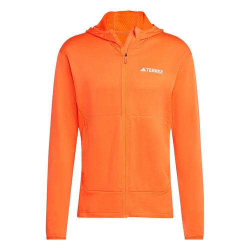 ADIDAS ERKEK POLAR CEKET Terrex Xperior Light Turuncu Kapüşonlu Tam Fermuar