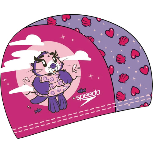 Speedo Baskılı Poly Cap Iu Pink/purple Unisex Çocuk Pembe Yüzücü Bonesi