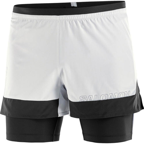Salomon Cross 2IN1 Erkek Koşu Şortu - Beyaz
