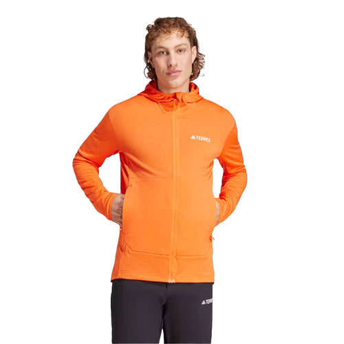 ADIDAS ERKEK POLAR CEKET Terrex Xperior Light Turuncu Kapüşonlu Tam Fermuar