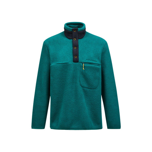 Peak Performance Erkek Fleece Snap T-Neck Yeşil