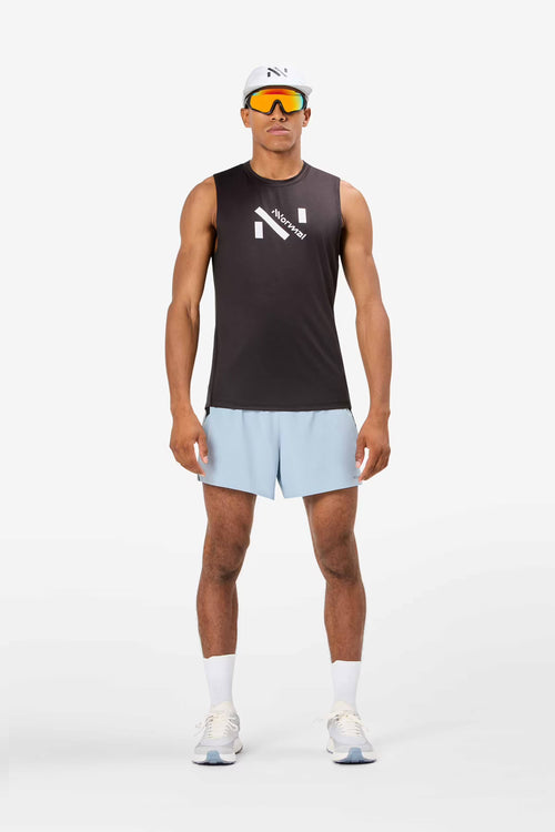 Nnormal Race Tank Slim Fit Erkek Koşu Atleti - Siyah