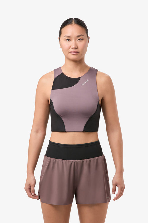 NNormal Trail Cropped Top Kadın Koşu Atleti - Mor