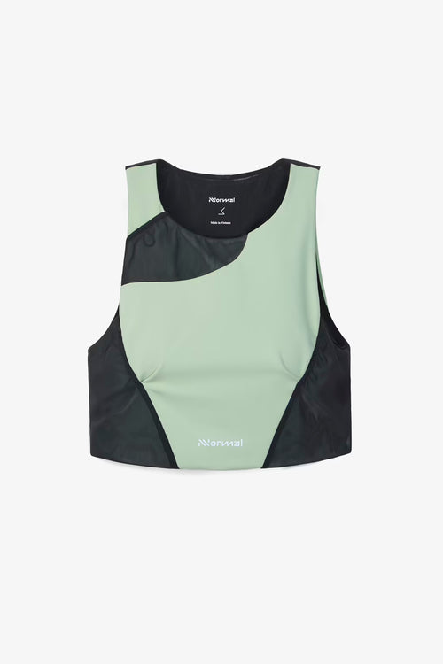 NNormal Trail Crop Top 02 W Kadın Koşu Atleti - Yeşil