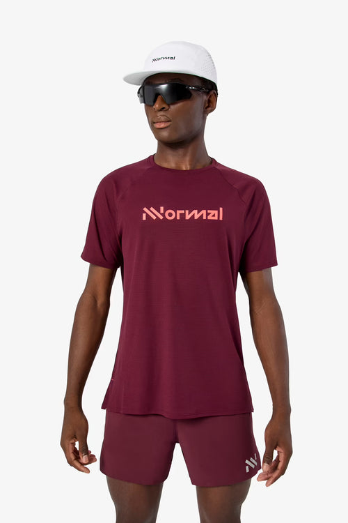 NNormal Race T-Shirt 02 Erkek Koşu Tişörtü - Bordo