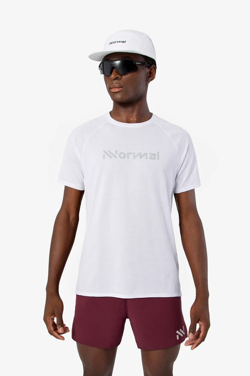 NNormal Race T-Shirt 02 Erkek Koşu Tişörtü - Beyaz