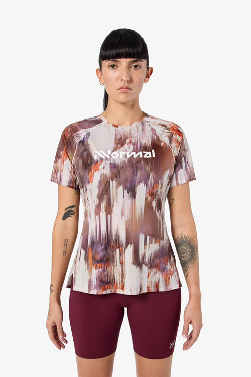 NNormal Race T-Shirt 02 Kadın Koşu Tişörtü - Fade Print