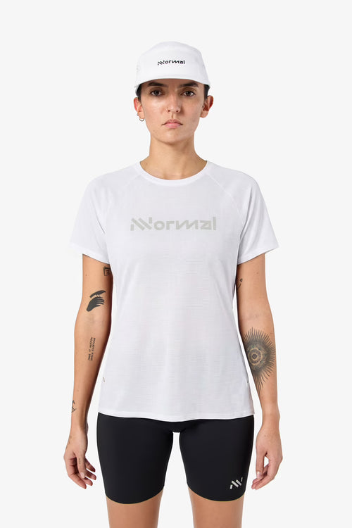 NNormal Race T-Shirt 02 Kadın Koşu Tişörtü - Beyaz