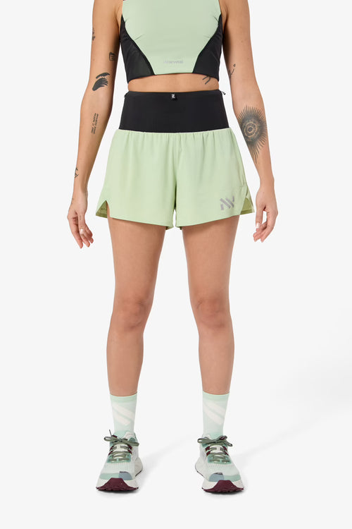 NNormal Race Shorts 02 Kadın Koşu Şortu - Yeşil