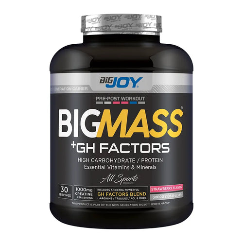 Bigjoy Sports BIGMASS Gainer GH FACTORS Çilek 3000g