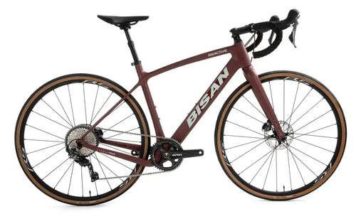 Bisan Reactive Gravel Bisiklet-2025 - Mat Koyu Bordo-Krem