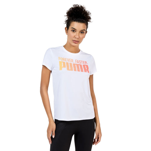 Puma Run Favroites Ff Graphic Kadın Beyaz Koşu Tişört