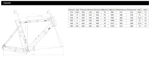 Carraro CR-RACE 042c Yol Bisikleti - Turkuaz-Siyah-Sarı