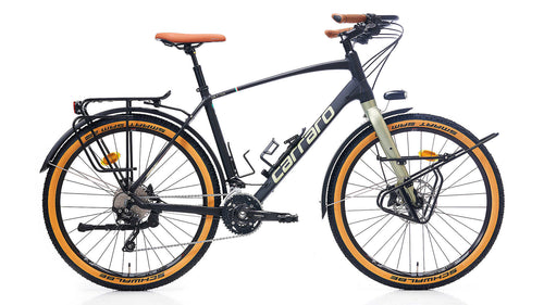 Carraro CR-T Trail Şehir ve Tur Bisikleti - Siyah-Yeşil-Kamufulaj