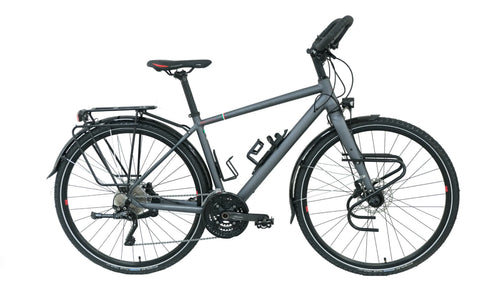 Carraro CR-T World Şehir ve Tur Bisikleti-2026 - Mat Antrasit-Kırmızı
