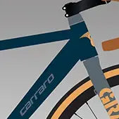 Carraro Gravel G2 HD Yol Bisiklet-2026 - Mat Navy-Gri-Açık Turuncu