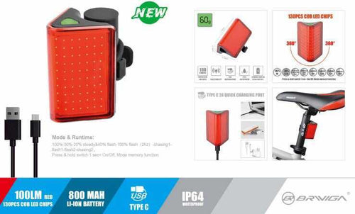 EASTPOWER BRIGIVA LW-R200 100 LM IP64 SU GEÇİRMEZ USB ARKA FAR