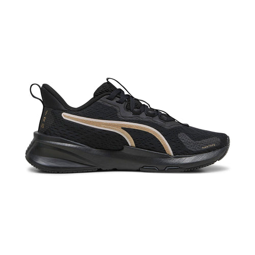 Puma Pwrframe Tr 2 Logo Love Wn S Kadın Koşu Ayakkabı - Puma Black/Metallic Gold