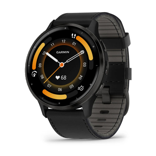 Garmin Venu 3 Akıllı Saat - Siyah Deri Kayışlı