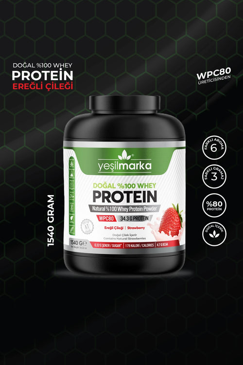 Whey Protein Tozu - Ereğli Çileği 1540 gr