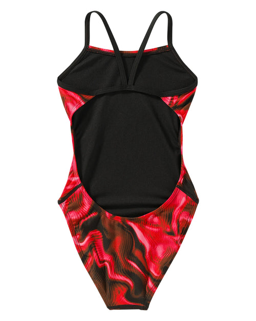 Durafast Elite® Girl's Cutoutfit Swimsuit - Waveform - 610