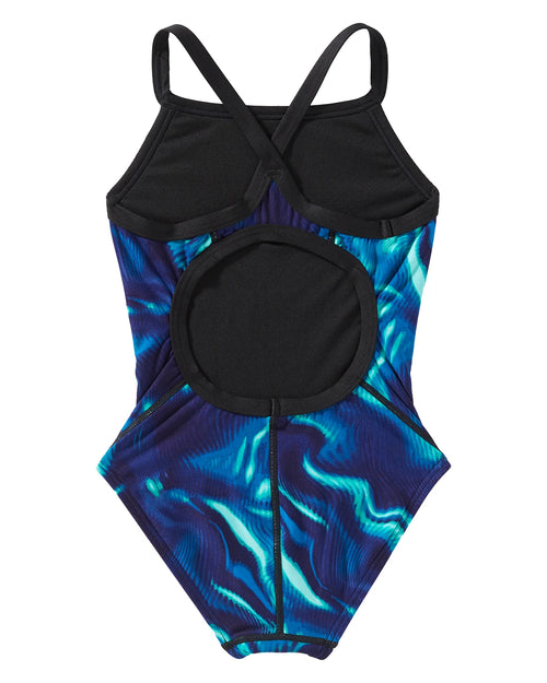 Durafast Elite® Girl's Diamondfit Swimsuit - Waveform - 487