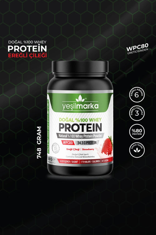 Whey Protein Tozu - Ereğli Çileği 748 gr