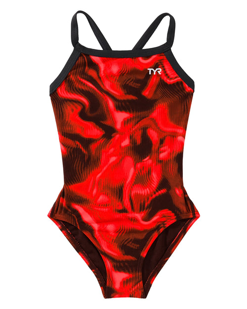 Durafast Elite® Girl's Diamondfit Swimsuit - Waveform - 610
