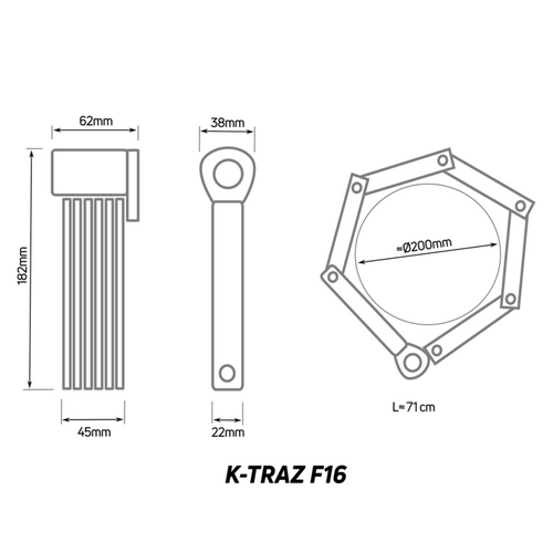 Zefal K-TRAZ F16 Açarlı Kilid