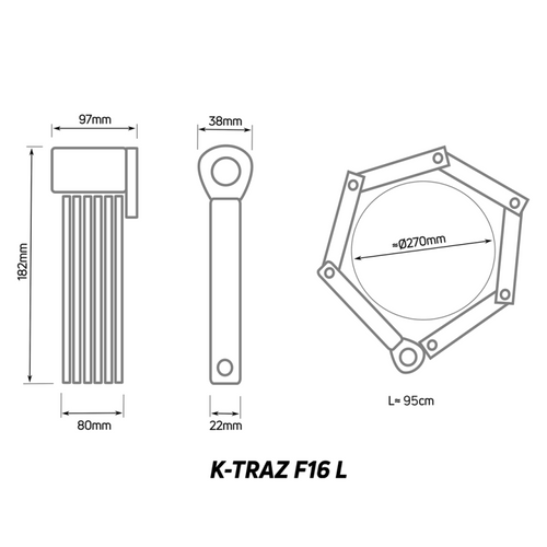 Zefal K-TRAZ F16L Anahtarlı Kilit