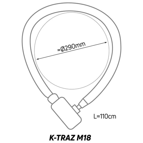 Zefal K-TRAZ M18 Keyed Lock 110X10MM