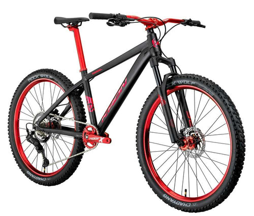 Kron Rebel 27.5 Jant H.Disk Fren Dağ Bisikleti-2026 - Mat Siyah-Kırmızı