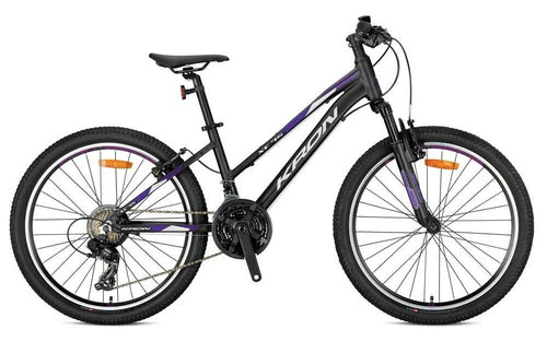 Kron Xc 75 Lady - V.Fren - 24 Jant Çocuk Bisikleti - Siyah-Mor-Gri