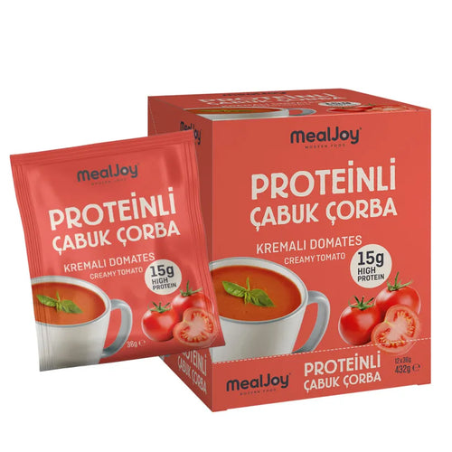 Mealjoy Yüksek Proteinli Çorba 36g x 12 Adet Kremalı Domates