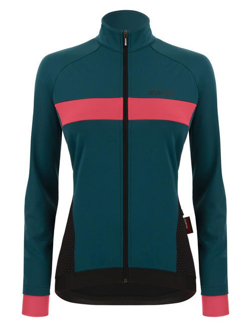 Santini CORAL BENGAL Polartec Kadın Kışlık Bisiklet Ceketi 2W51775CORALBENG
