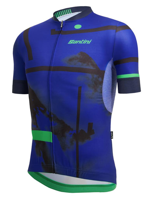 Santini Delta Berg Unisex Velosiped Forması 3S94275RDELTABERG BLU Nautica