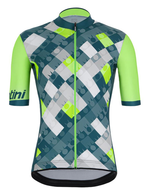 Santini Ironman SS Jersey Kişi Qısa Qollu Jersey 9I94075RVIS Ironman VIS Design