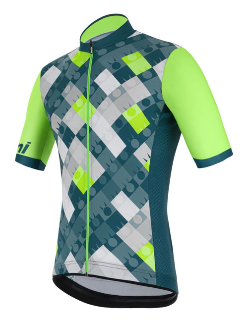 Santini Ironman SS Jersey Kişi Qısa Qollu Jersey 9I94075RVIS Ironman VIS Design