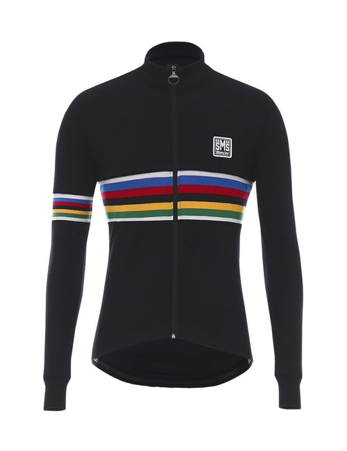 Santini UCI WOOL Büyük Beden Erkek Kışlık Bisiklet Forması RE215075ICONUCI